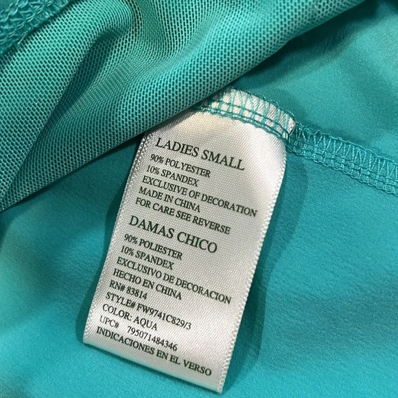 Tangerine - athletic vest with hidden zippered hood, teal, S - Picture 6 of 8